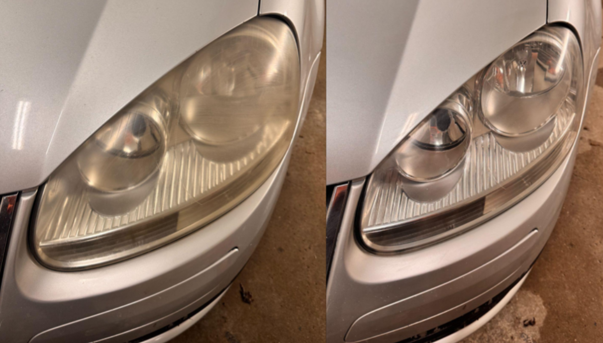 Headlight restoration before and after
